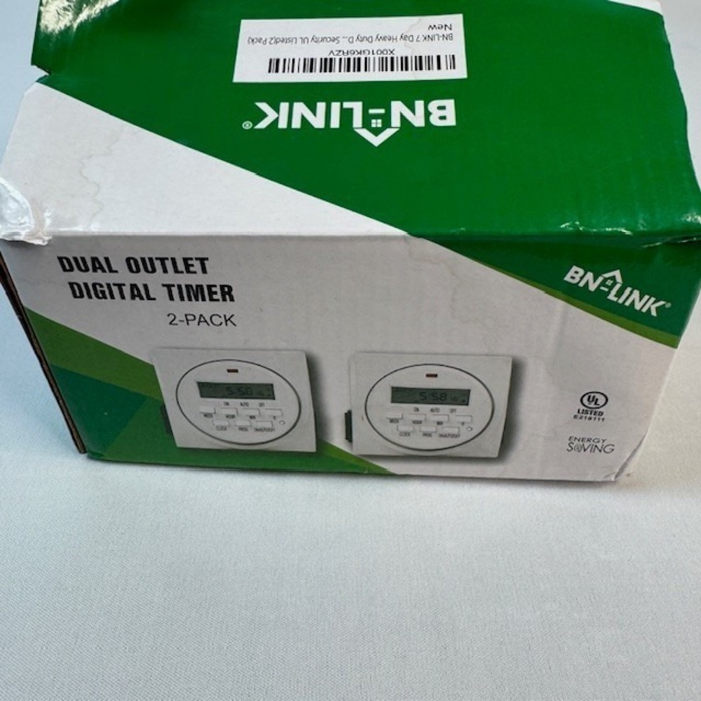 SET OF 2 BN-LINK‎ 7 DAY HEAVY-DUTY DIGITAL PROGRAMMABLE TIMERS FD60-U6